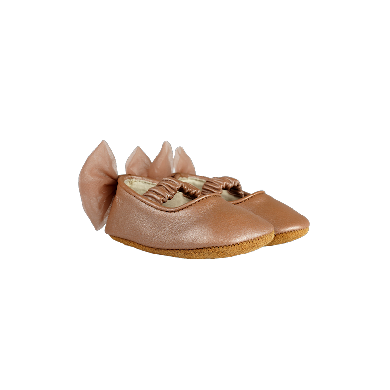 Luyax Ballerinas | Clay Metallic Leather