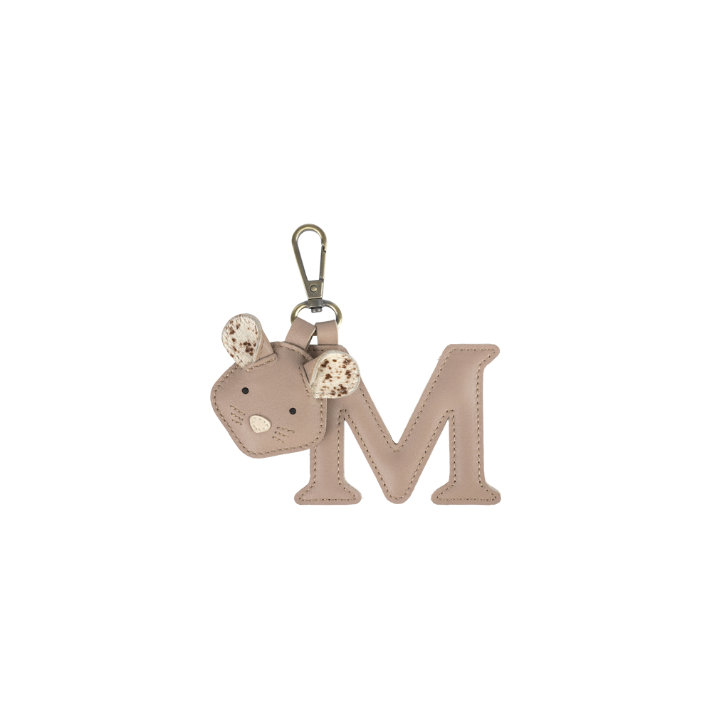 Alphabet Keychain Large | M | Praline Leather