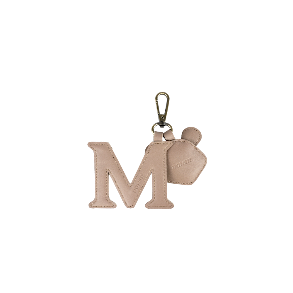 Alphabet Keychain Large | M | Praline Leather