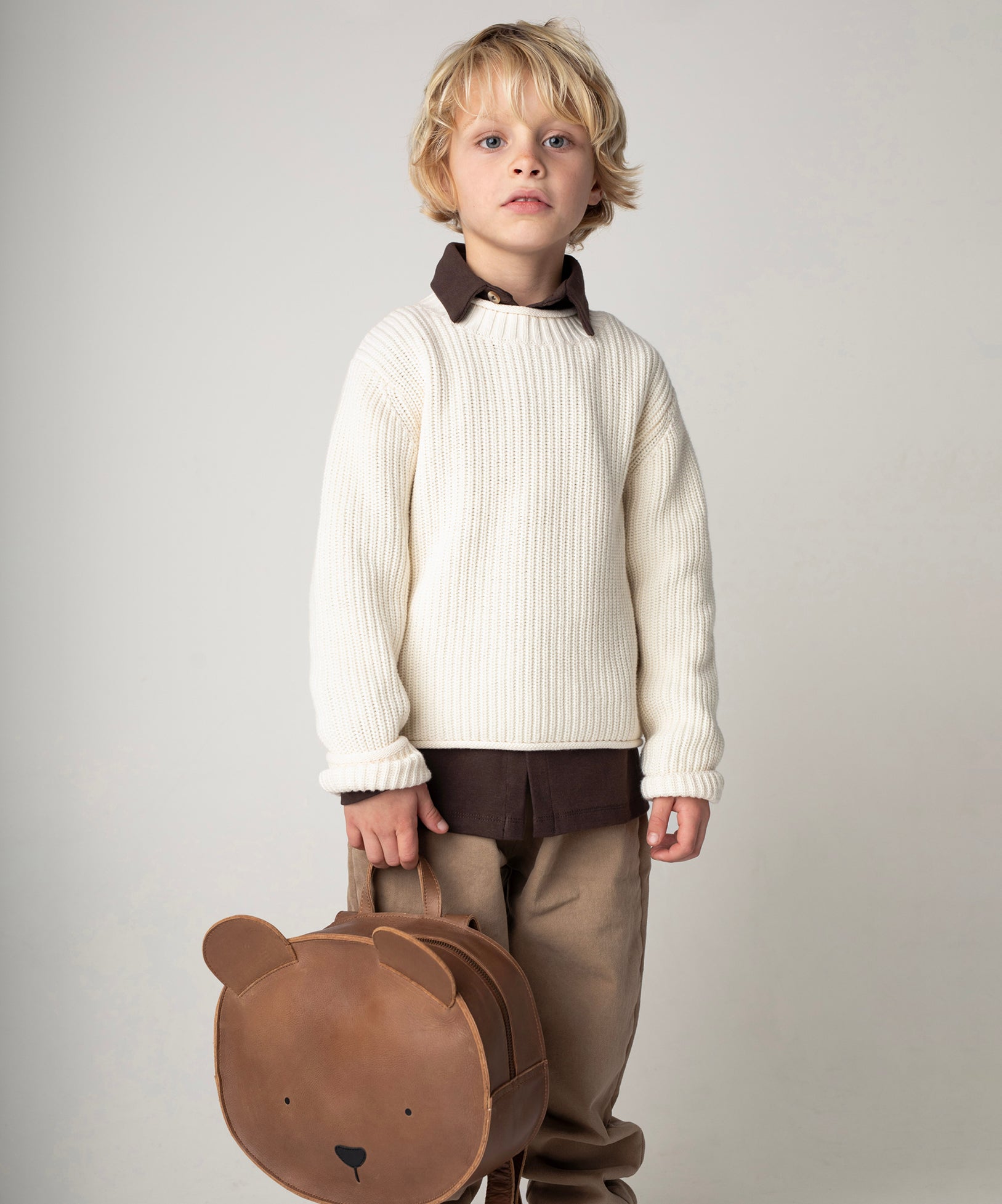 Donsje Amsterdam Chee Baby Boys Blouse In Beige