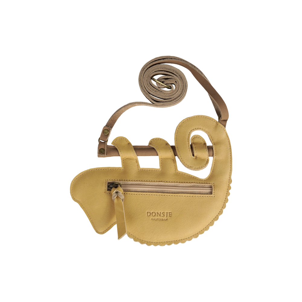 Merua Purse | Yellow Chameleon | Khaki Nubuck