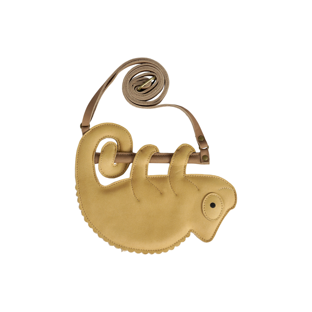 Merua Purse | Yellow Chameleon | Khaki Nubuck