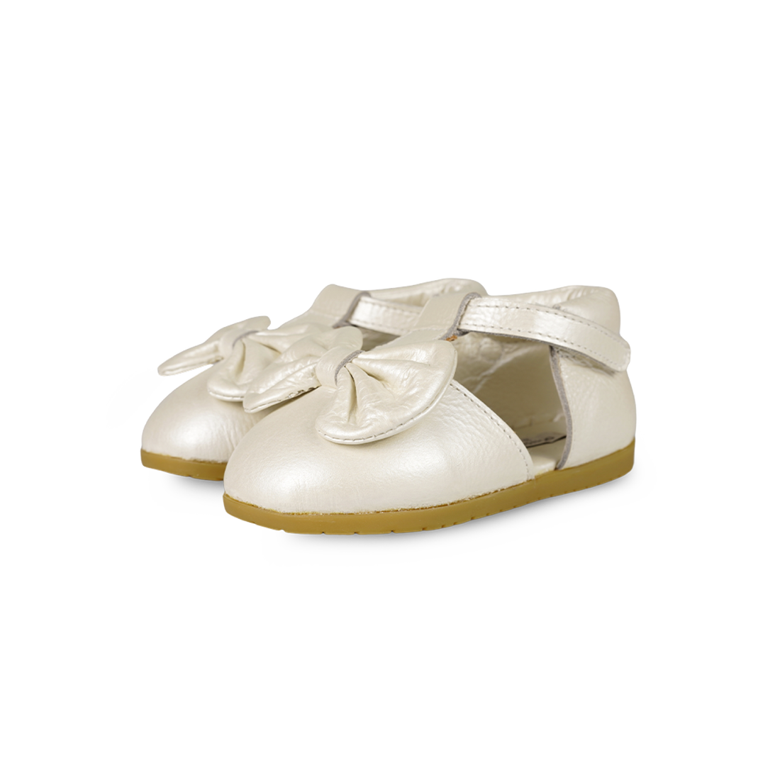 Moane Shoes | Off White Metallic Leather