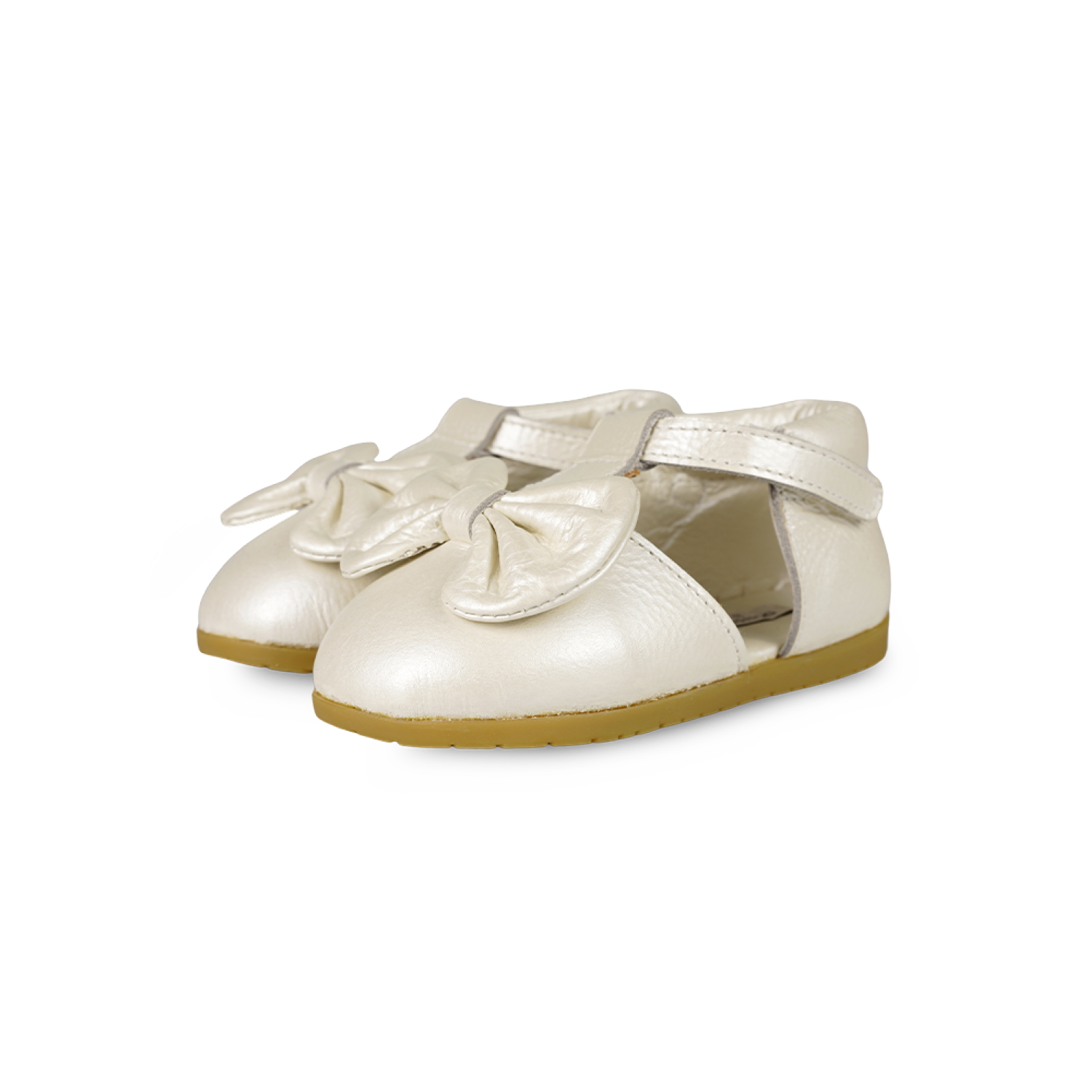 Moane Shoes | Off White Metallic Leather