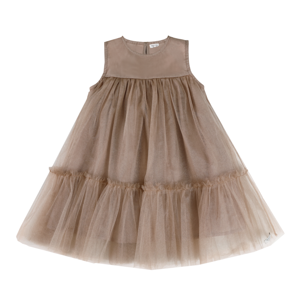 Negina Dress | Rose Mocha Metallic