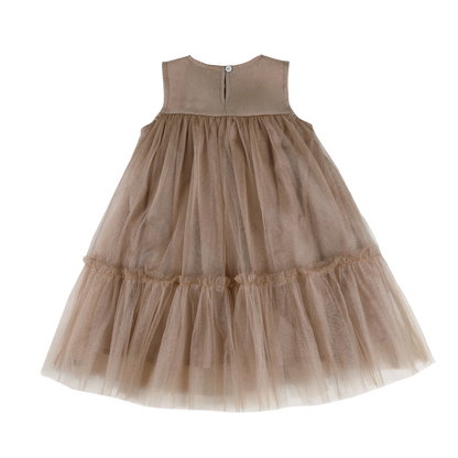 Negina Dress | Rose Mocha Metallic