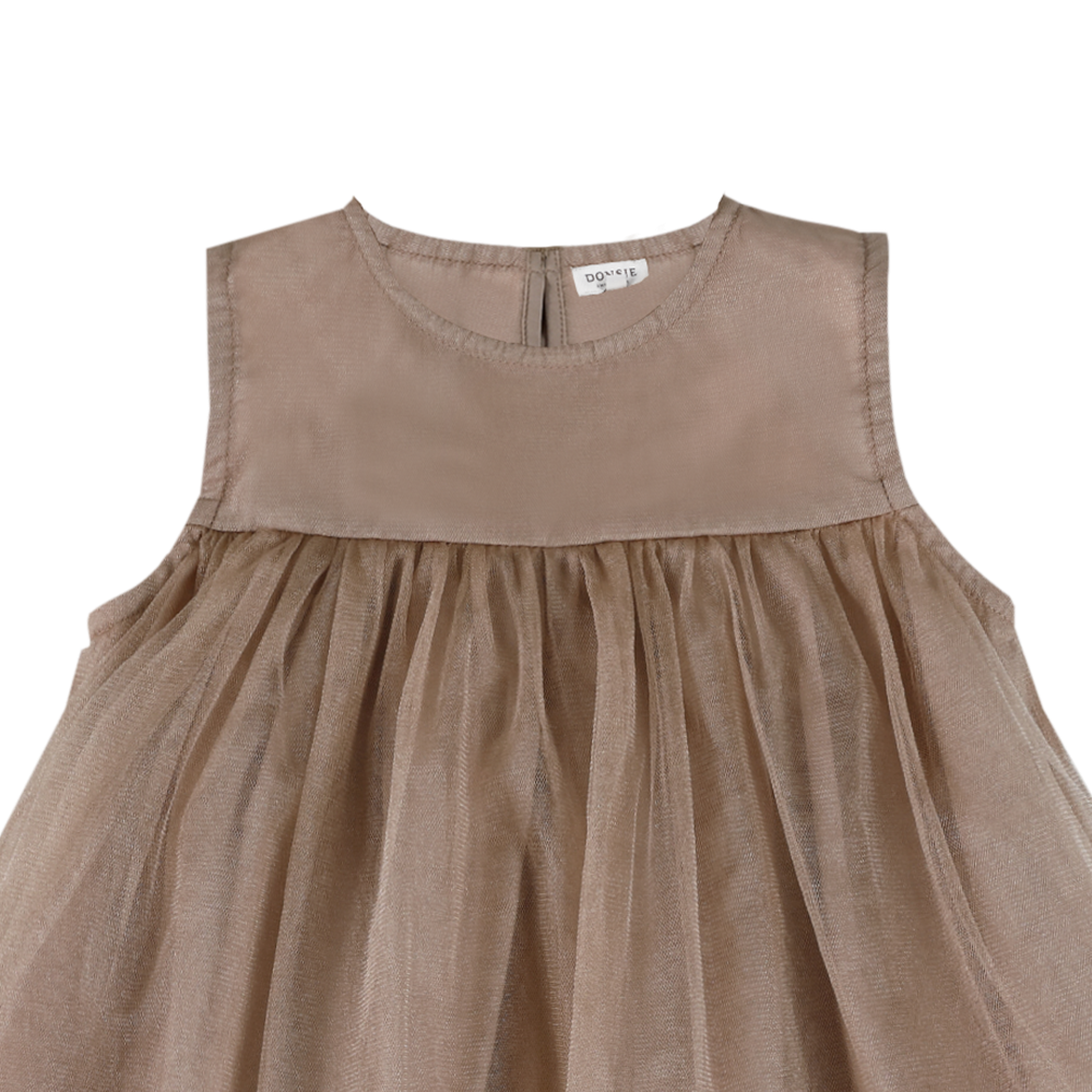 Negina Dress | Rose Mocha Metallic