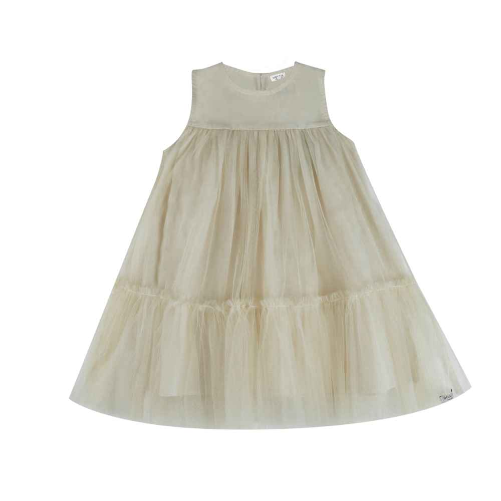 Negina Dress | Warm White Metallic