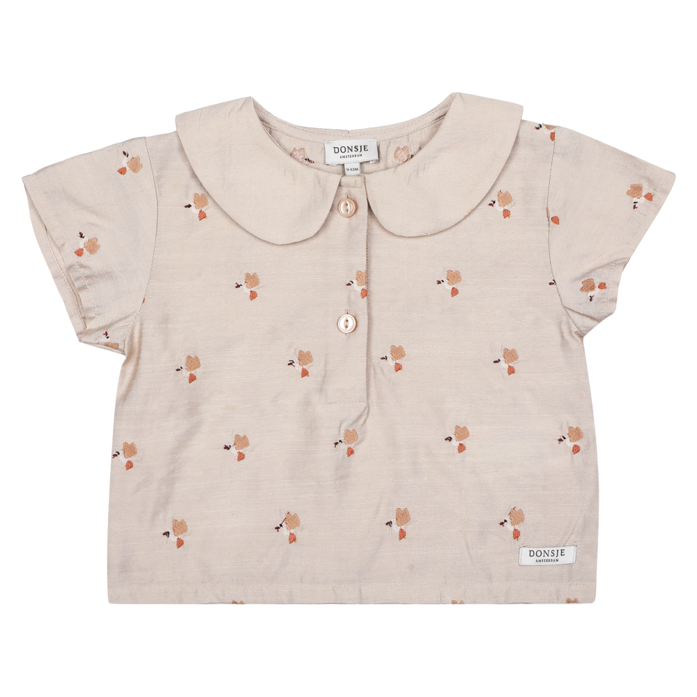 Nesa Blouse | Hummingbirds | Soft Taupe
