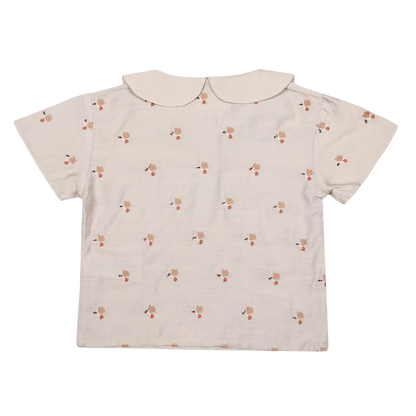 Nesa Blouse | Hummingbirds | Soft Taupe