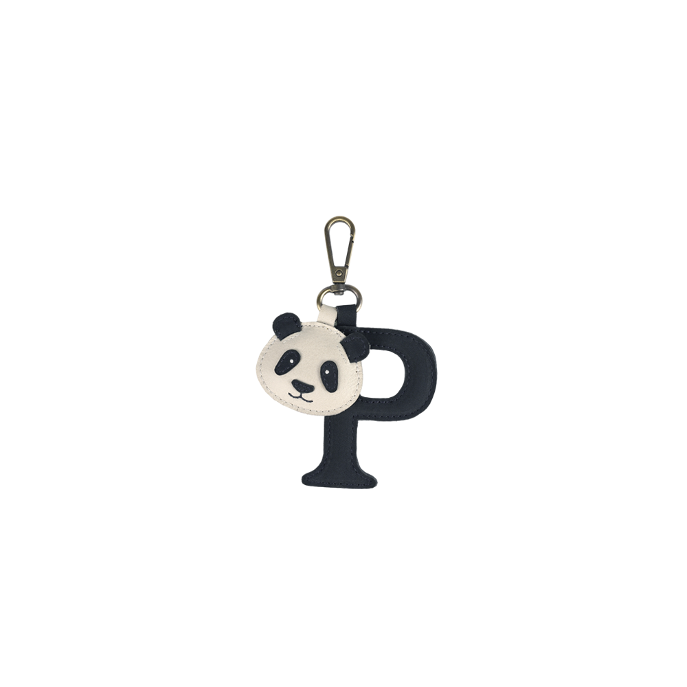 Alphabet Keychain Large | P | Navy Nubuck