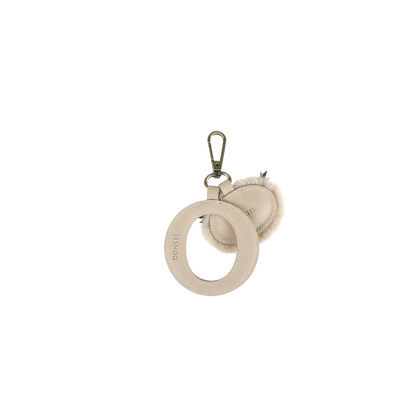 Alphabet Keychain Large | O | Ivory Classic Leather