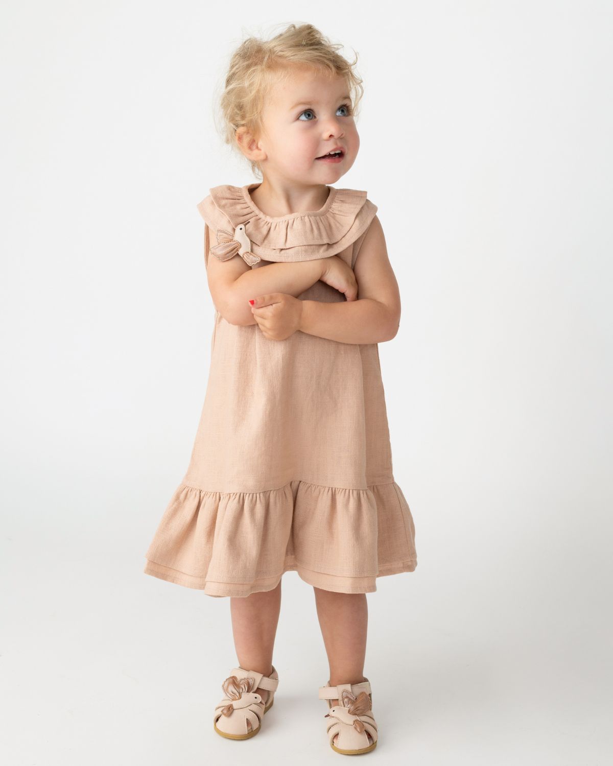 Michelle Linen Dress | Cloudy Rose