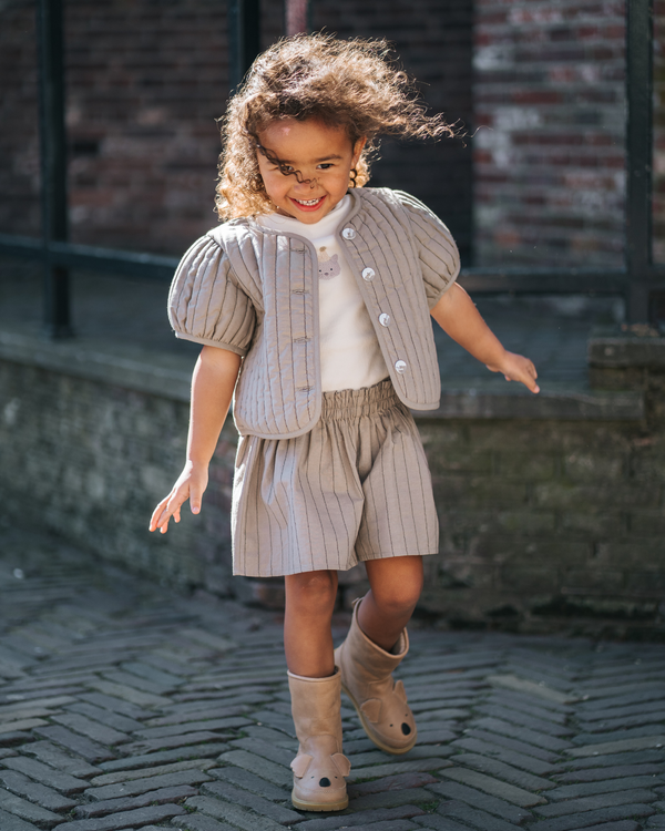 Joysa Shorts | Dusty Green – Thyme Striped