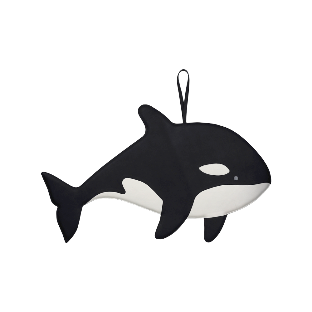 Gomi Ornament Medium | Orca | Black Leather