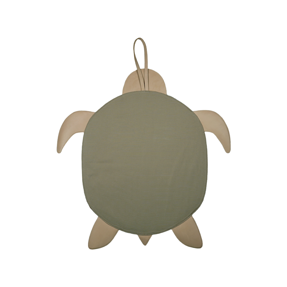 Gomi Ornament Medium | Turtle | Camel Croco Stamped Leather