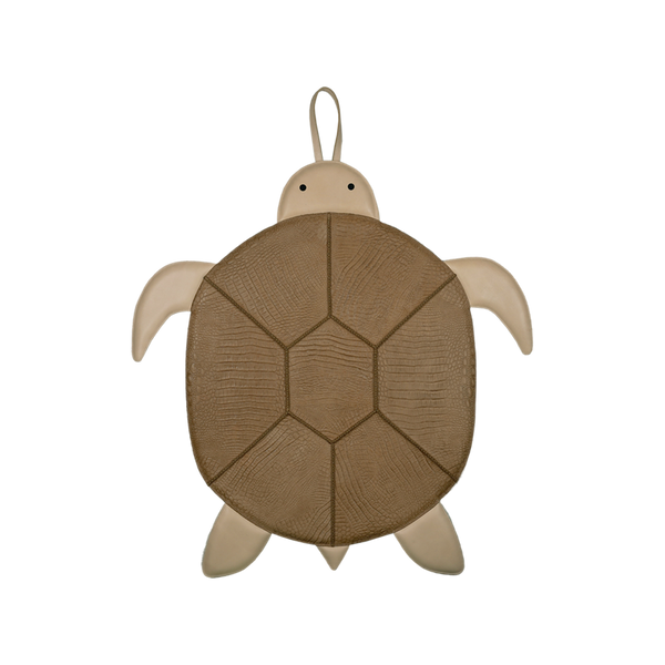 Gomi Ornament Medium | Turtle | Camel Croco Stamped Leather