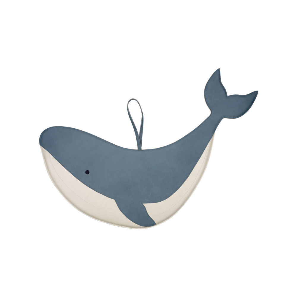 Gomi Ornament Medium | Whale | Petrol Nubuck