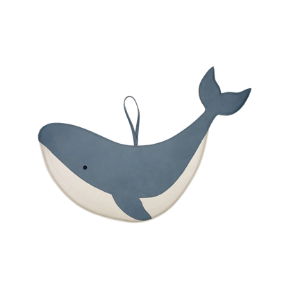 Gomi Ornament Medium | Whale | Petrol Nubuck