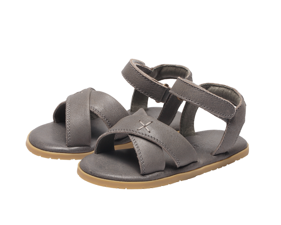 Qotis Sandals | Grey Leather