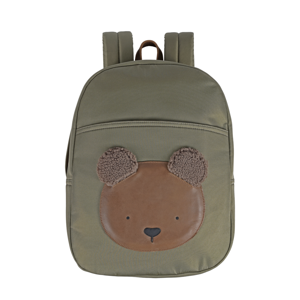 Pibbe Schoolbag | Bear | Moss Green