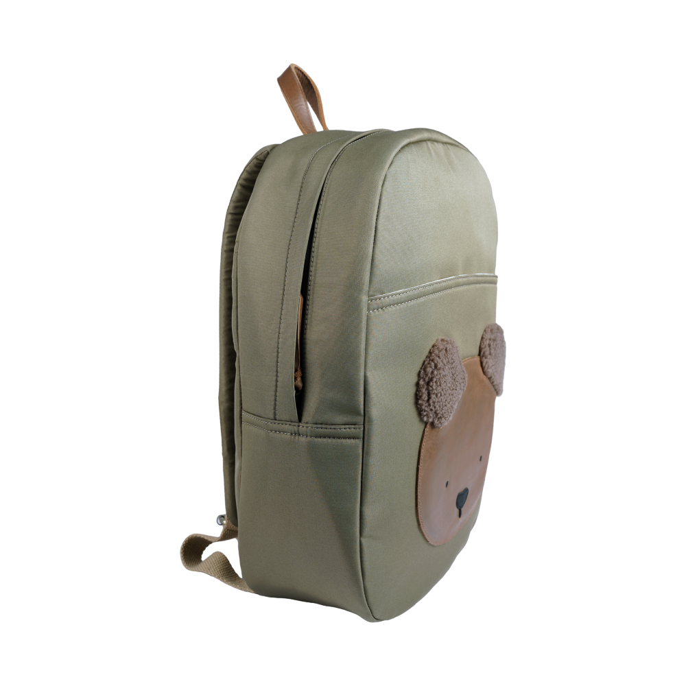 Pibbe Schoolbag | Bear | Moss Green