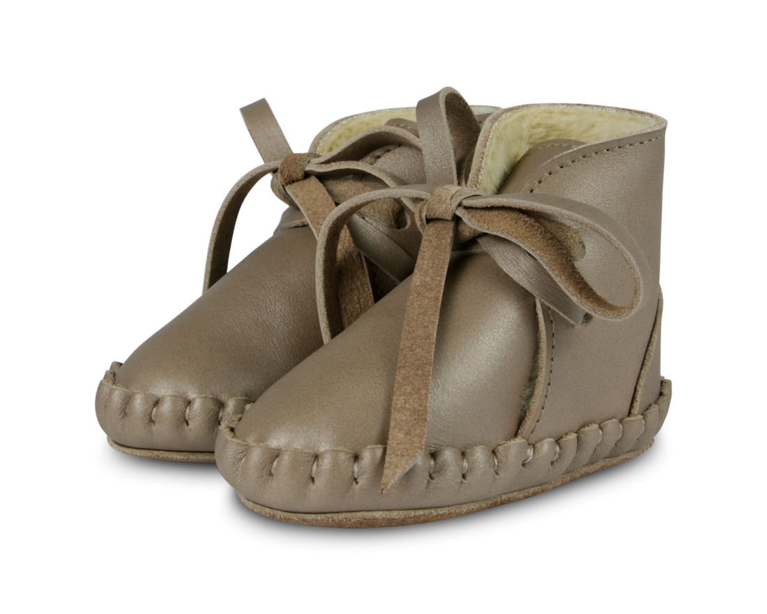 Pina Exclusive Booties | Truffle Metallic Nubuck