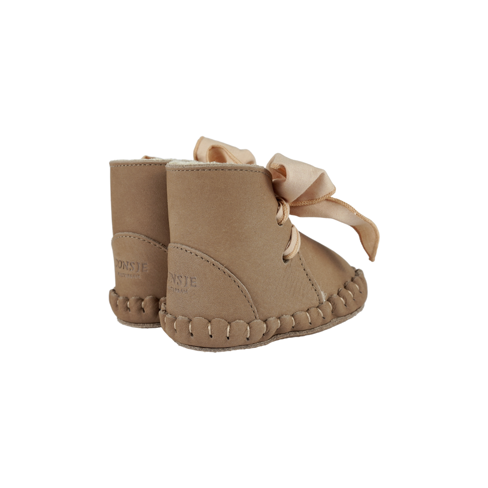 Pina Organza Booties | Truffle Nubuck