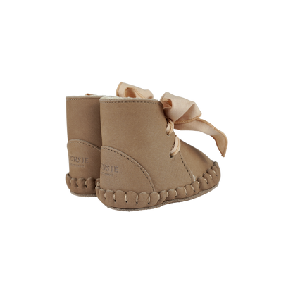 Pina Organza Booties | Truffle Nubuck