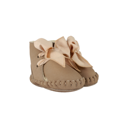 Pina Organza Booties | Truffle Nubuck