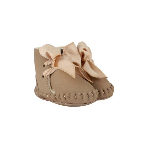 Pina Organza Booties | Truffle Nubuck