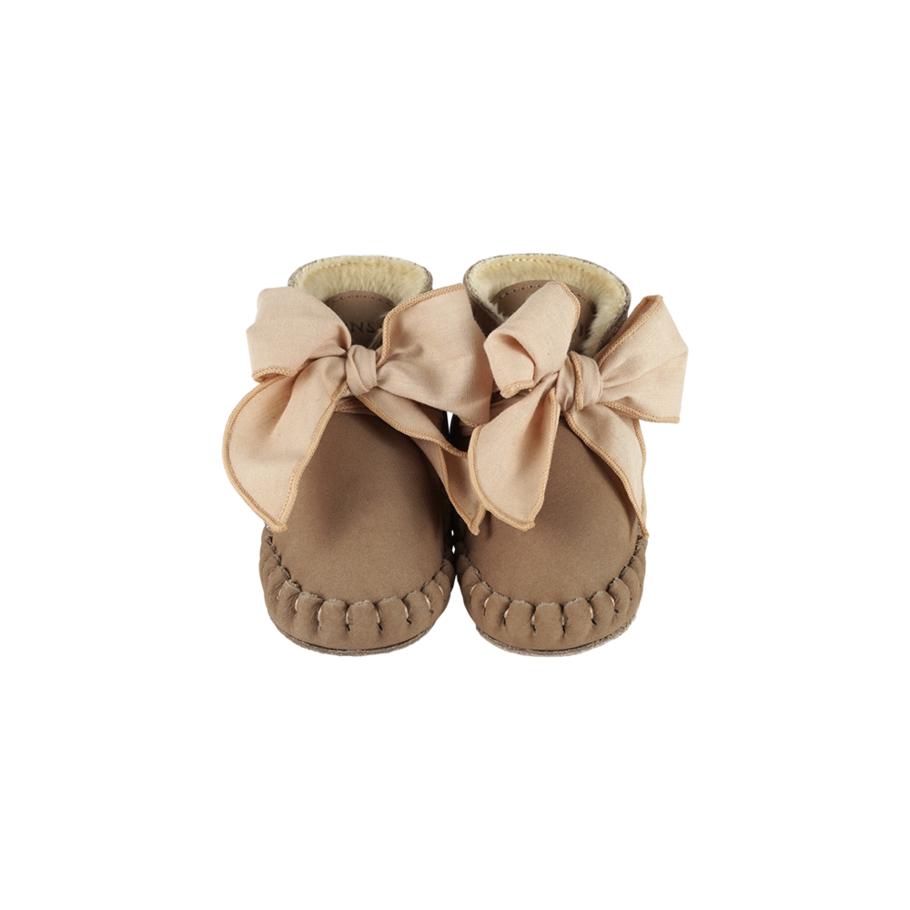 Pina Organza Booties | Truffle Nubuck