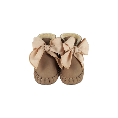Pina Organza Booties | Truffle Nubuck