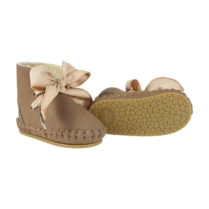 Pina Organza Booties | Truffle Nubuck