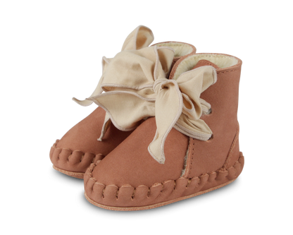 Pina Organza Booties | Walnut Nubuck