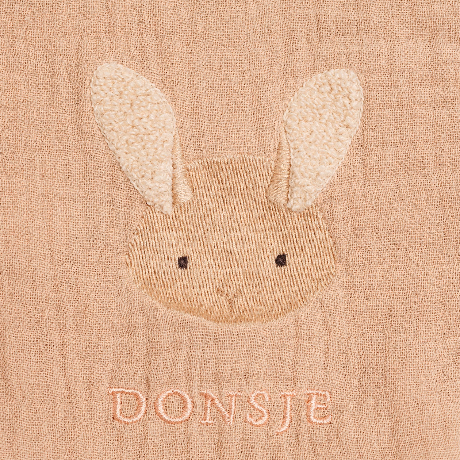 Ploekie Muslin Blanket S | Fluffy Bunny | Rose Mocha