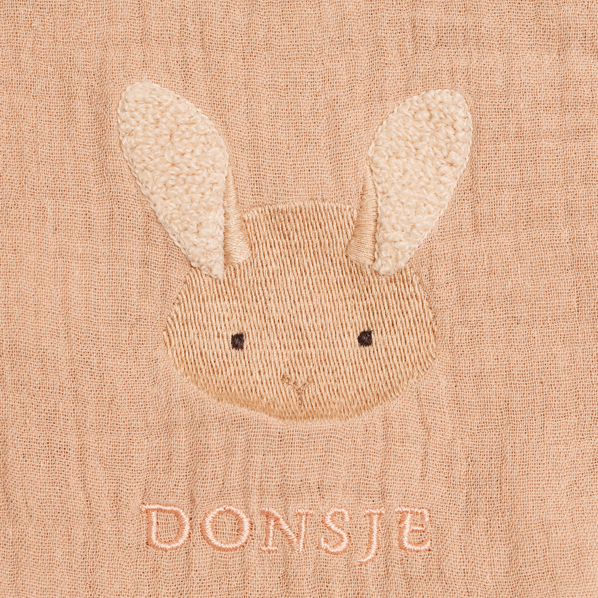 Ploekie Muslin Blanket S | Fluffy Bunny | Rose Mocha