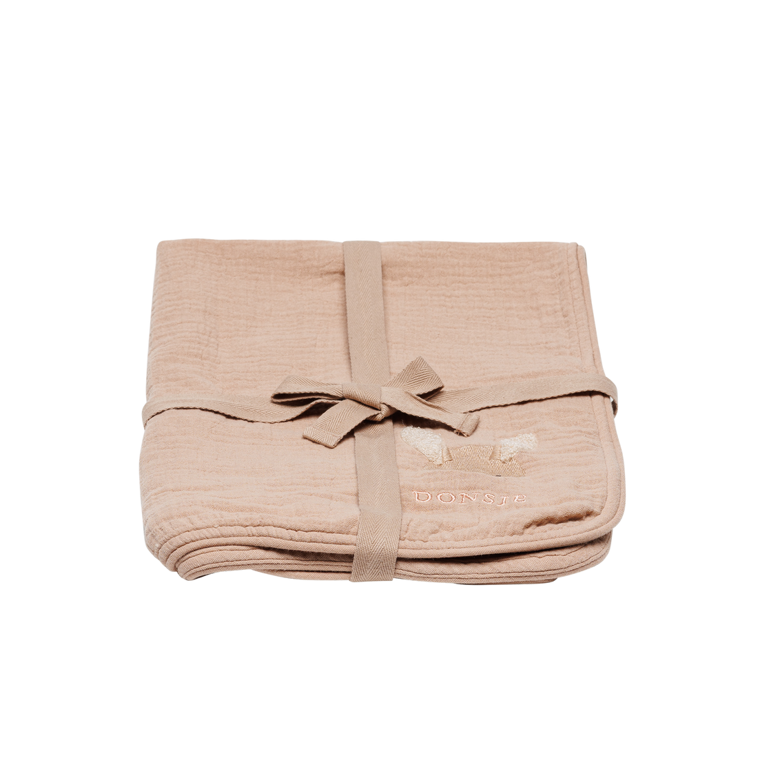 Ploekie Muslin Blanket S | Fluffy Bunny | Rose Mocha