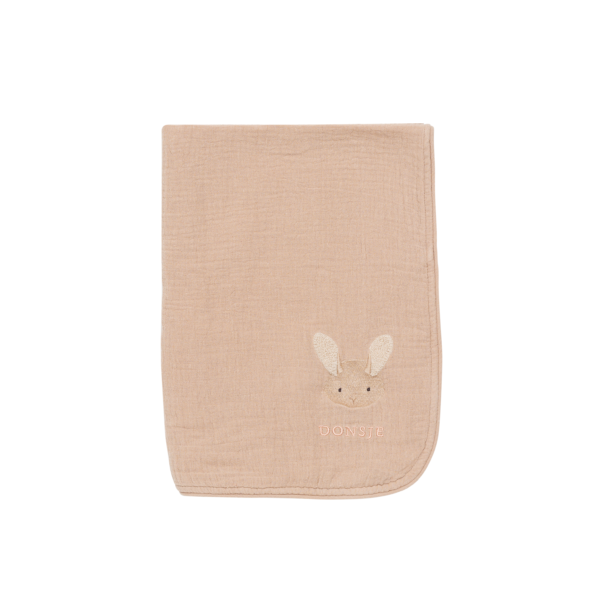Ploekie Muslin Blanket S | Fluffy Bunny | Rose Mocha