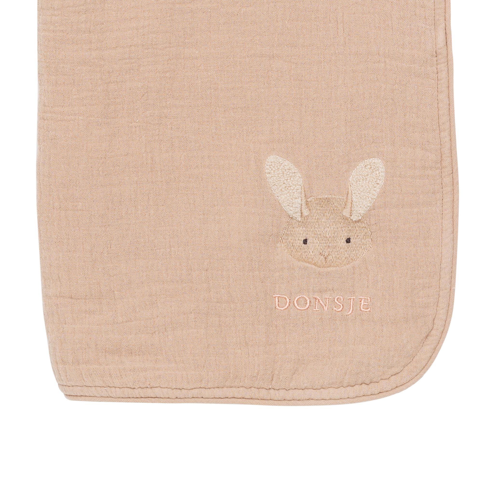 Ploekie Muslin Blanket S | Fluffy Bunny | Rose Mocha
