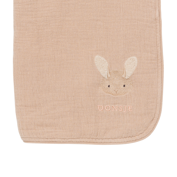 Ploekie Muslin Blanket S | Fluffy Bunny | Rose Mocha