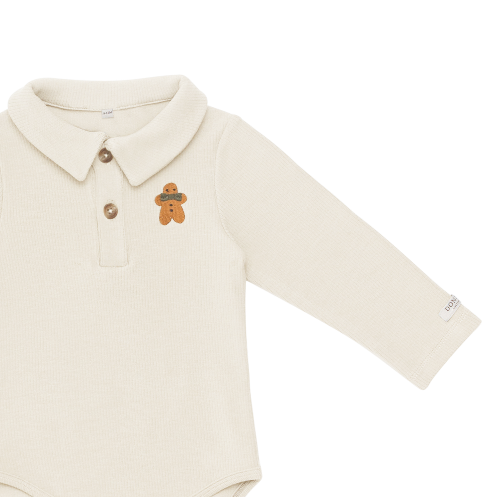 Polau Bodysuit | Gingerbread | Macaroon