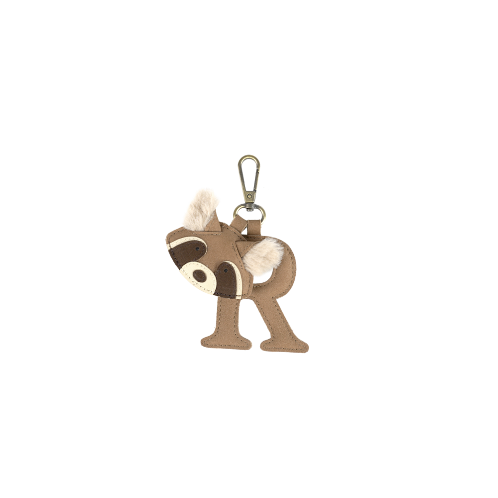 Alphabet Keychain Large | R | Truffle Nubuck