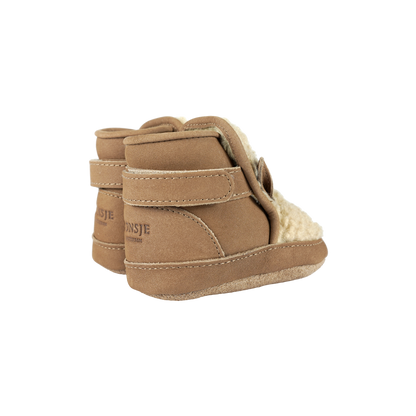 Richy Booties | Alpaca | Beige Curly Faux Fur