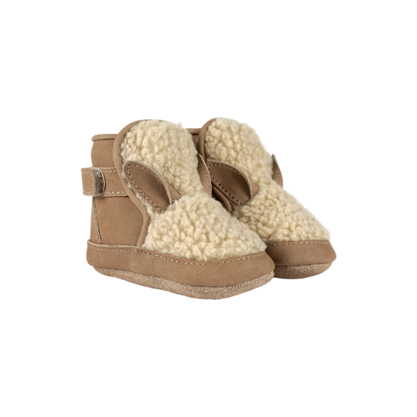Richy Booties | Alpaca | Beige Curly Faux Fur