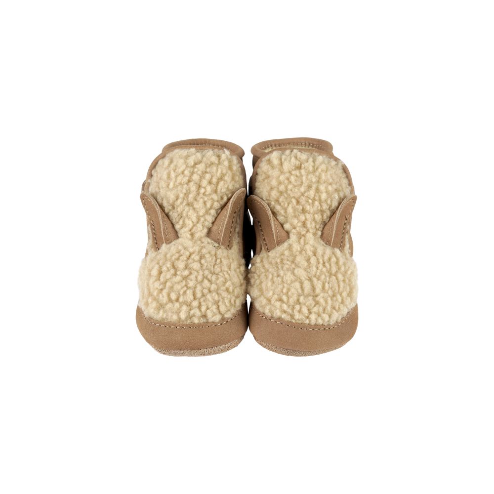 Richy Booties | Alpaca | Beige Curly Faux Fur
