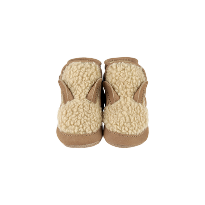 Richy Booties | Alpaca | Beige Curly Faux Fur