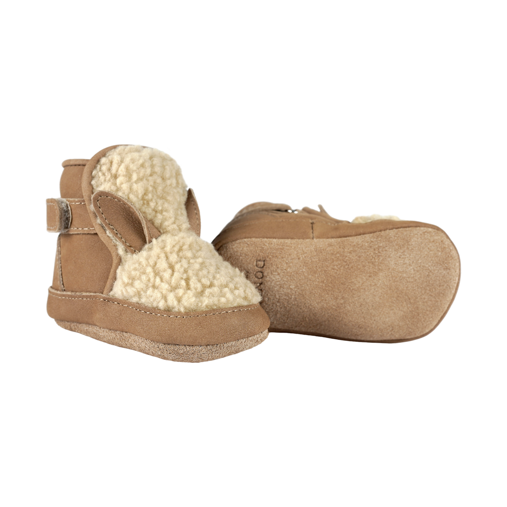 Richy Booties | Alpaca | Beige Curly Faux Fur