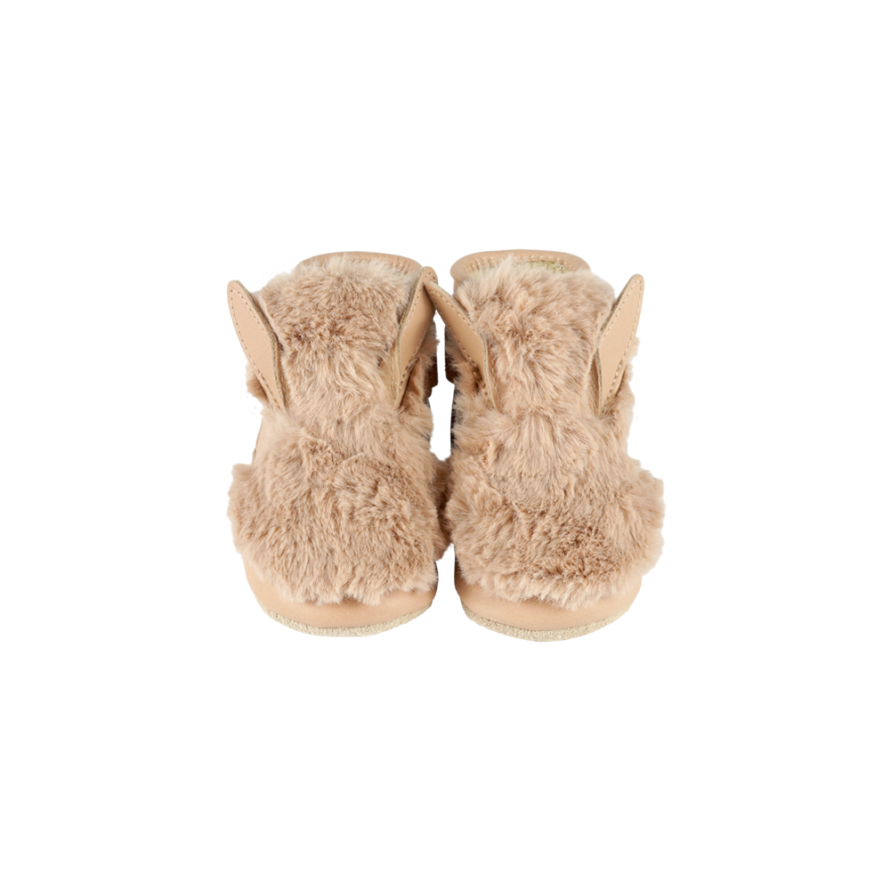 Richy Booties | Fluffy Bunny | Warm Beige Soft Faux Fur