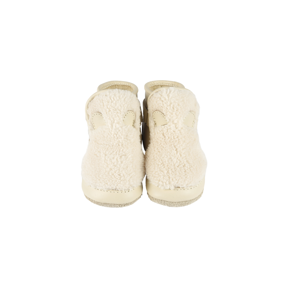 Richy Booties | Polar Bear | Off White Curly Faux Fur